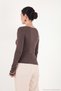 Cotton Boat Neck Side Gathered Knitted Blouse Women's Blouse 5867059 - 8