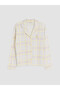 Ozmarka New Season Yellow Shirt Collar Plaid Women's Pajama Set - 6