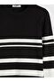 Nevavm Women's Striped Collar Knit Sweater with a Difference - 6