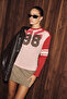 Barca women's printed and padded long sleeve red - pink t-shirt - 3