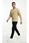 Men's Sweatshirt Crew Neck Long Sleeve Basic Plain Ribbed Logo Printed Casual Regular Fit 12299015 - 2