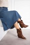 Beauty Women's Cowboy Boots with Iron Toe and Bellows, Matte Melo Leather - 2