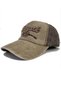 Unisex vintage washed denim hat - new york embroidered distressed cotton baseball cap - 6