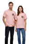 Nice to Meet You Teddy Bear Printed Powder T-Shirt 100% Cotton Comfortable Fit