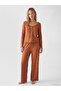 U-Neck Patterned Women's Pajama Set - 2