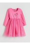 Alita City Lcw Kids Pink Combed Cotton Printed Girls' Dress with a Difference - 3
