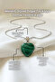 Malahit Original Natural Stone Vein Patterned Necklace
