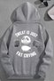 Unisex 3 Thread Cotton Gray Fatcrying Print Loose Fit Sweatshirt Hoodie