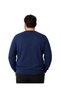 Men's Large Size Dark Indigo V-Neck Cotton Sweater 3Xl-4Xl-5Xl-6Xl - 3