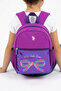 Girl's Backpack with Bow Pattern, Glittery, Multi-Compartment, Zippered, School and Daily Use Bag Plcan 26129 - 4