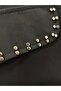 Plus Size Stone Detailed V-Neck Pocketed Slit Long Black Women's Dress - 5
