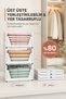 5-Piece Foldable In-Cabinet Organizer - Foldable Sliding Shelf Stackable Clothing Organizer - 2