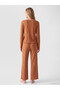 U-Neck Patterned Women's Pajama Set - 4