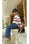Girls' and Boys' Cotton 3-Ply Sweatshirt Checked Jeans Pants Top and Bottom Set 3-10 Years