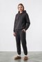 Women's Smoked 3-Thread Hooded Tracksuit Set with Fleece Inside and Side Pockets - 2
