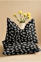 Feather Patterned Cotton Ranforce Fabric Zippered Pillowcase 2 Pieces 50X70 cm - 2