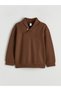 Two Mt Shop Quality Lcw Kids Brown Thessaloniki Plain Loose & Baggy Boys' Sweatshirt