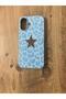 iPhone 16 Star Leopard Printed Velvet Inside Launch Silicone Phone Case (Blue Color) - 4