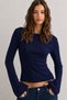Women's Boat Neck Soft and Flexible Fabric Wide Sleeves Body-Fitting White Blouse 91982 - 3
