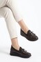 Wave bow stretch genuine leather orthopedic women's shoes - coffee brown - 5