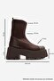 Adelina Brown Scuba Thick Soled Women's Boots - 4