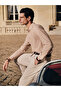 Nevavm Slim Fit Long Sleeve Striped Poplin Men's Shirt with Difference