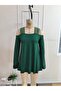 Women's Long Sleeve Viscose Blouse with Open Stripe Detail on the Shoulders - 4