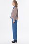 Denim Garnished Cotton Blouse Brown - 3
