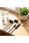 LEW71 3.5mm Stereo Wired Earphones, In-Ear Headphones with Microphone, 1.2m Tangle-Free Cable, Clear Sound, Black - 3