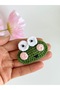 Set of 2 Amigurumi Cute Frog Figured Snap Buckle Hair Clips Organic Cotton Children's Hair Clips - 2