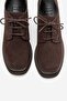Odette Brown Suede Platform Block Heeled Women's Shoes - 4