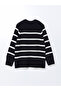 Nevavm Women's Striped Collar Knit Sweater with a Difference - 6