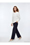 Nevavm Women's Striped Collar Knit Sweater with a Difference - 2