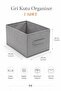1 Piece Gray Box Organizer – Multi-Purpose Cabinet and Drawer Organizer with Handles and Open Top Design 45X25X20 cm - 7