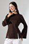Women's Modal Slit Detailed Spanish Sleeve Blouse