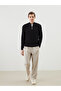 Nevavm Dik Yaka Long Sleeve Men's Knitwear Sweater with Difference - 2