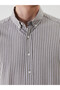 Nevavm Regular Fit Long Sleeve Striped Men's Shirt with Difference - 3