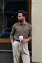 Arco Premium Textured Knitwear Buttoned Polo Collar Long Sleeve Mink Men's Sweater - 2