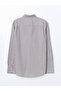 Nevavm Regular Fit Long Sleeve Striped Men's Shirt with Difference - 6