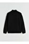 Lcw Kids Black Stand Collar Boy's Knitwear Sweater - 5