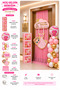 Pink Hospital Room Door Decoration Set Baby Girl Baby Shower Baby & Girl Box Set Balloon Concept - 2