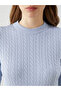 Nevavm Oval Collar Self-Patterned Women's Knitwear Sweater with a Difference - 3