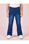 Girls Dark Wash Flared Jeggings