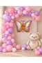 Butterfly Themed Birthday Balloon Set with Teddy Bear |   Balloon Party Decoration Set