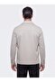 Gray Regular Fit Men's Shirt Coat with Front Pockets - 3