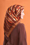 Mixed Patterned Jacquard Sura Silk Scarf 9607Ds - 4