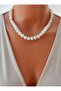 Large Size Cultured Pearl Necklace- - 3