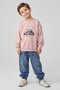 Boys' Printed Sweatshirt and Soft Denim Pants Set with Elastic Cuffs - Comfortable Fit - 2