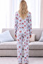 Blue Patterned Thermal Fabric Ultra Soft Knitted Pajama Set - 3