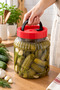 5 Pcs Plastic Folding Handle Cap Jar Lid Canister Cover 100mm Ra661 - 2